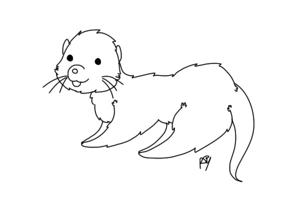 I tried drawing an otter