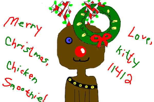 Merry Christmas! Love, kitty and Rudolph!