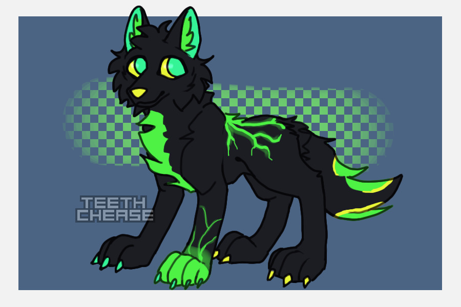 Neon Green Dog Adopt!