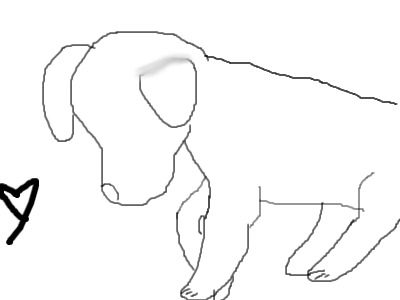 A free line art of a puppy.