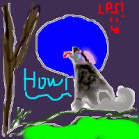 Wolf Howling For Howl at a Moon By:LpsLoverAj